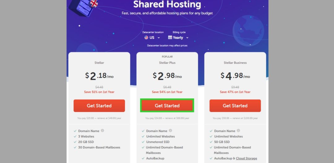 namecheap hosting plan